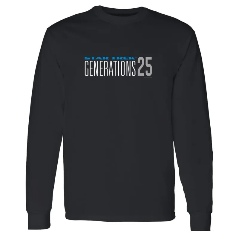 Star Trek: Generations 25 Logo Adult Long Sleeve T-Shirt sold by MTV