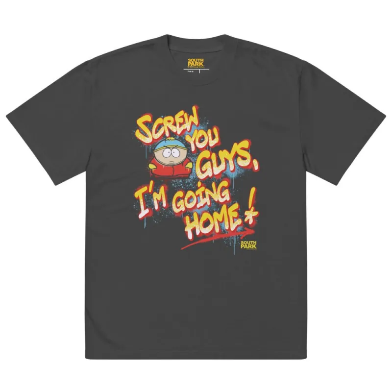 South Park Cartman Screw You Guys Graffiti Oversized T-Shirt sold by MTV
