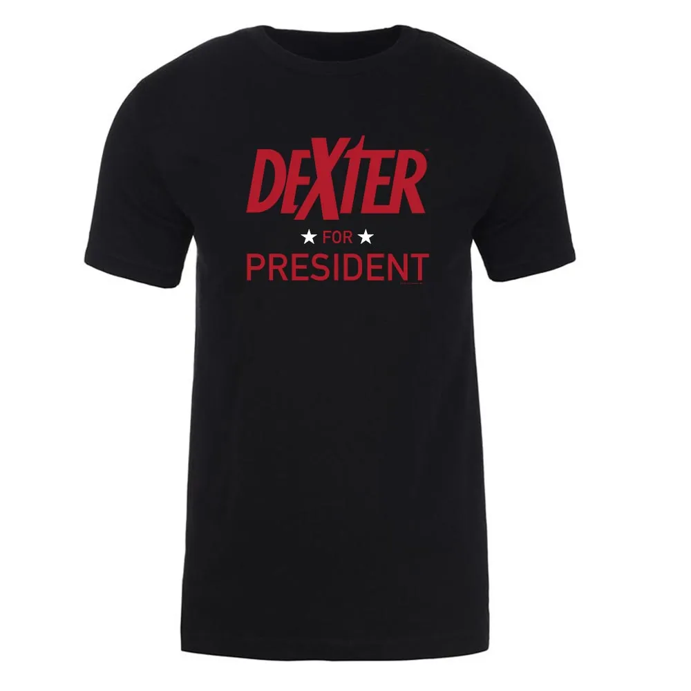 Dexter For President Adult Short Sleeve T-Shirt sold by MTV