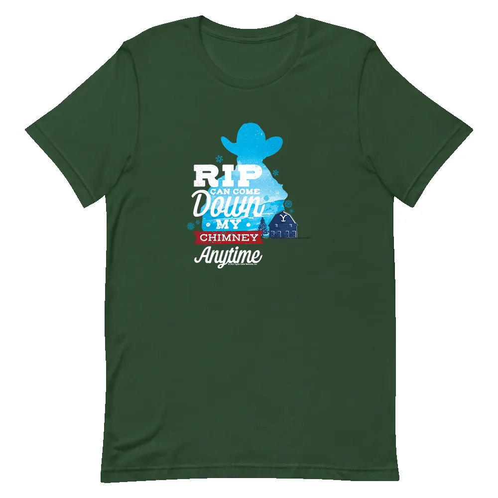Yellowstone Rip Can Come Down My Chimney Any Time Silhouette Unisex Premium T-Shirt sold by MTV product image thumbnail 2
