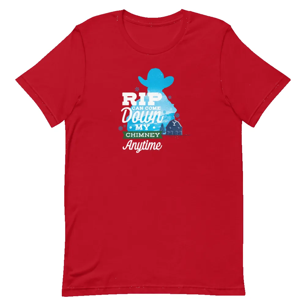 Yellowstone Rip Can Come Down My Chimney Any Time Silhouette Unisex Premium T-Shirt sold by MTV product image thumbnail 3