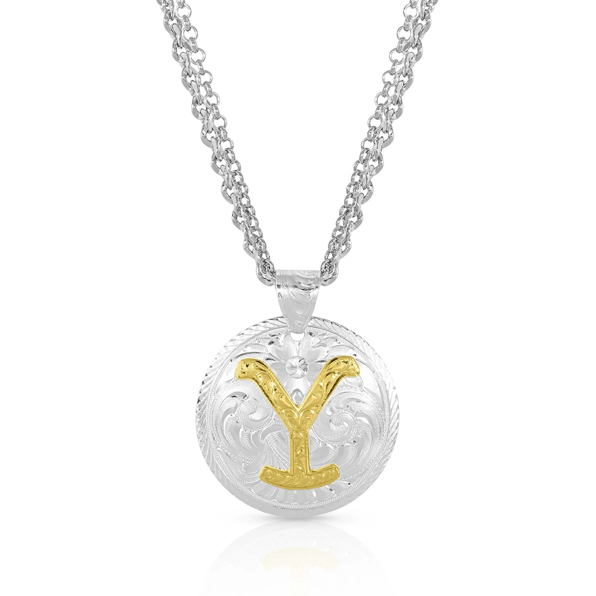 Yellowstone Dutton Y Yellowstone Silver Necklace sold by MTV