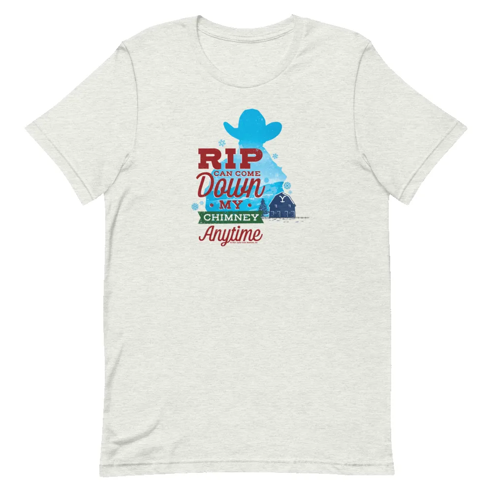 Yellowstone Rip Can Come Down My Chimney Any Time Silhouette Unisex Premium T-Shirt sold by MTV