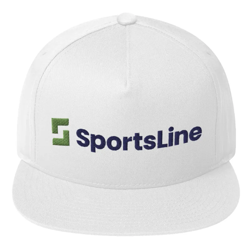 Sportsline Logo Embroidered Flat Bill Hat sold by MTV