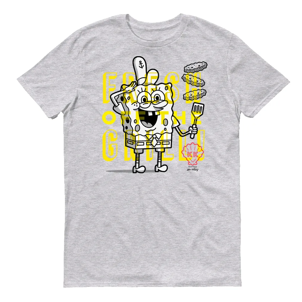 SpongeBob SquarePants The Krusty Krab SpongeBob Fresh Off the Grill Adult Short Sleeve T-Shirt sold by MTV