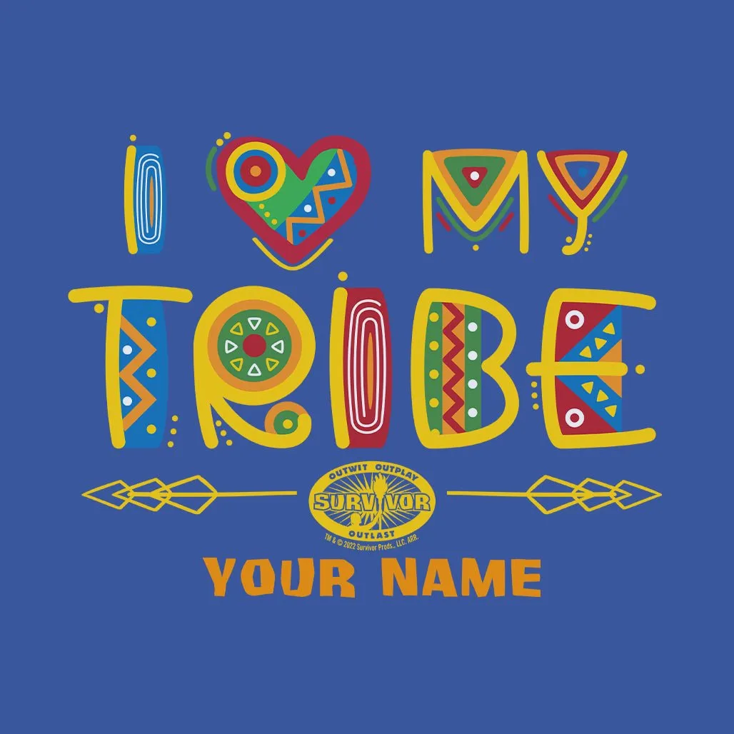 Survivor I Love My Tribe Mashup Personalized Fleece Hooded Sweatshirt sold by MTV product image thumbnail 2
