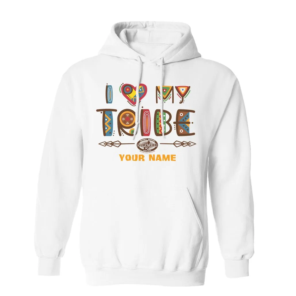 Survivor I Love My Tribe Mashup Personalized Fleece Hooded Sweatshirt sold by MTV product image thumbnail 4