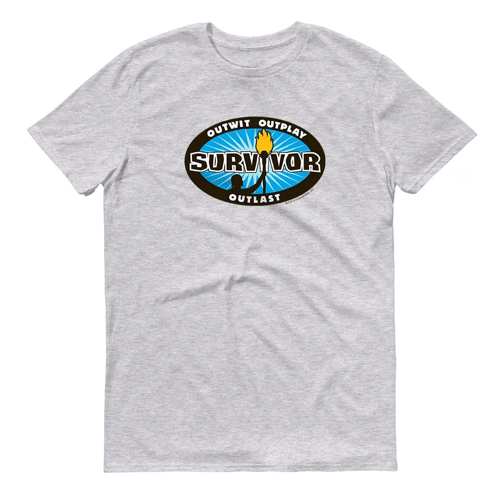 Survivor Outwit, Outplay, Outlast Logo Adult Short Sleeve T-Shirt sold by MTV