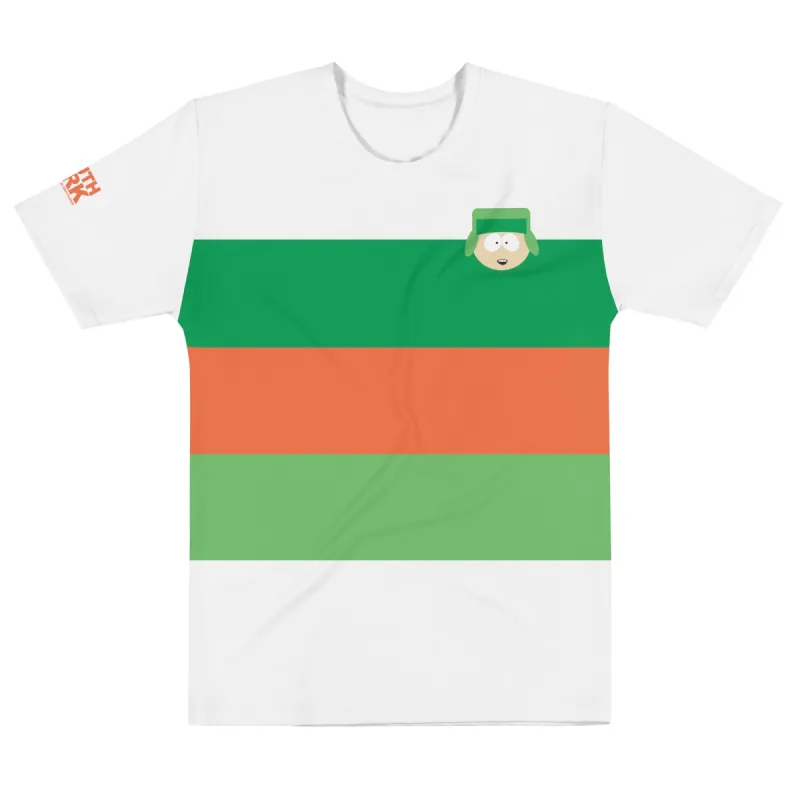 South Park Kyle Striped Unisex Short Sleeve T-Shirt made by MTV