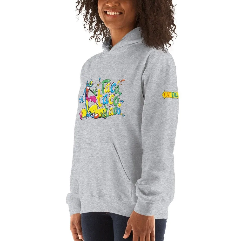 CatDog Taco Taco Taco Adult Hooded Sweatshirt sold by MTV product image thumbnail 3