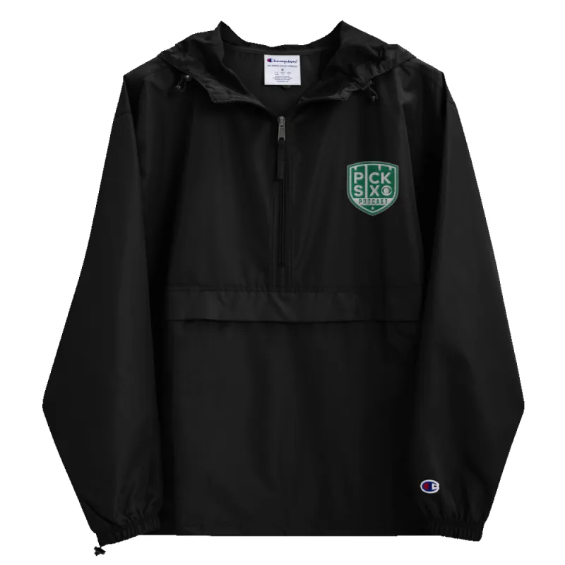 Pick Six Podcast Logo Embroidered Packable Jacket sold by MTV