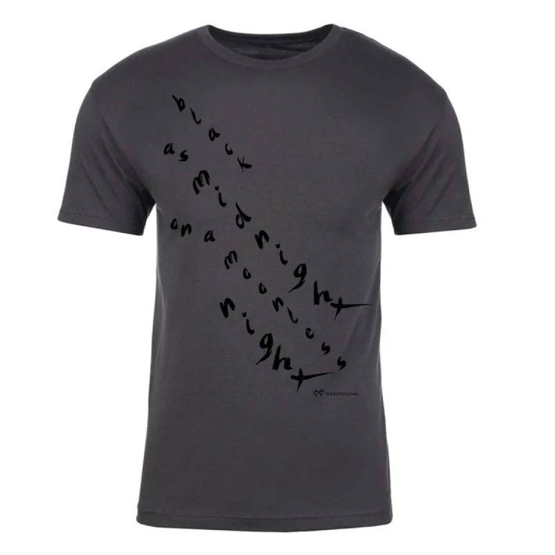 Twin Peaks Black as Midnight Adult Short Sleeve T-Shirt sold by MTV