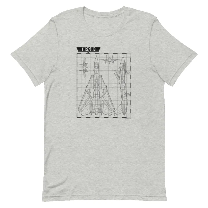 Top Gun Fighter Jet Schematics Unisex Premium T-Shirt sold by MTV