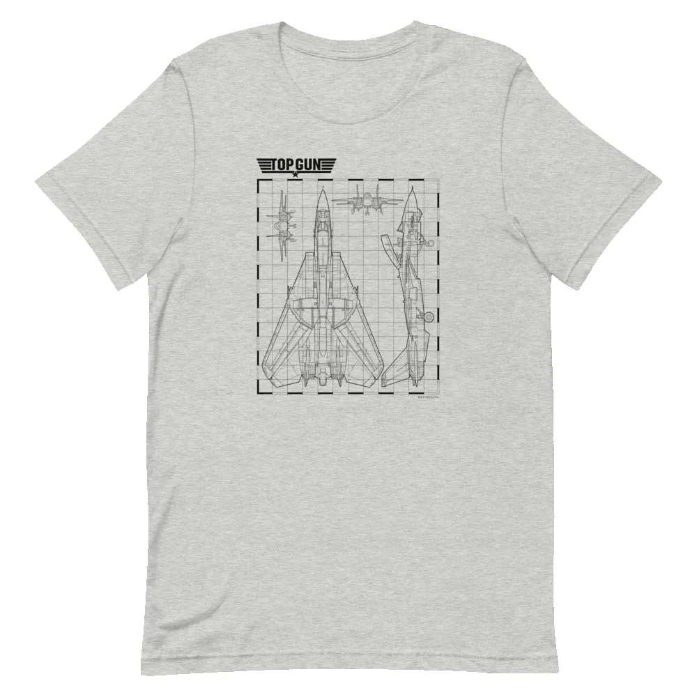 Top Gun Fighter Jet Schematics Unisex Premium T-Shirt sold by MTV