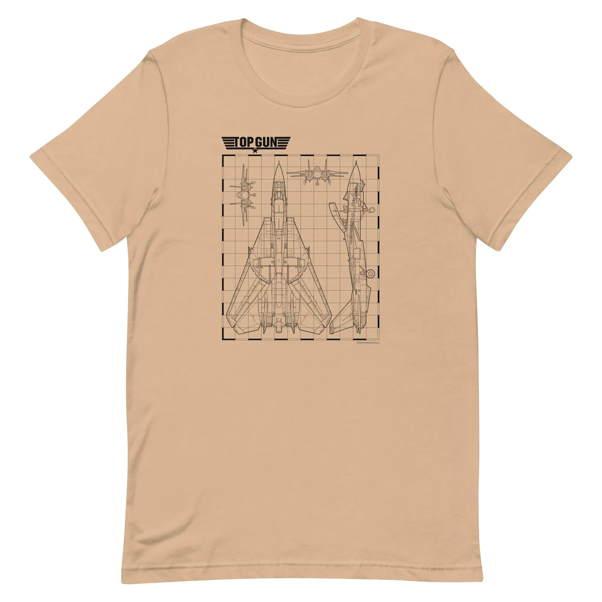 Top Gun Fighter Jet Schematics Unisex Premium T-Shirt sold by MTV product image thumbnail 4