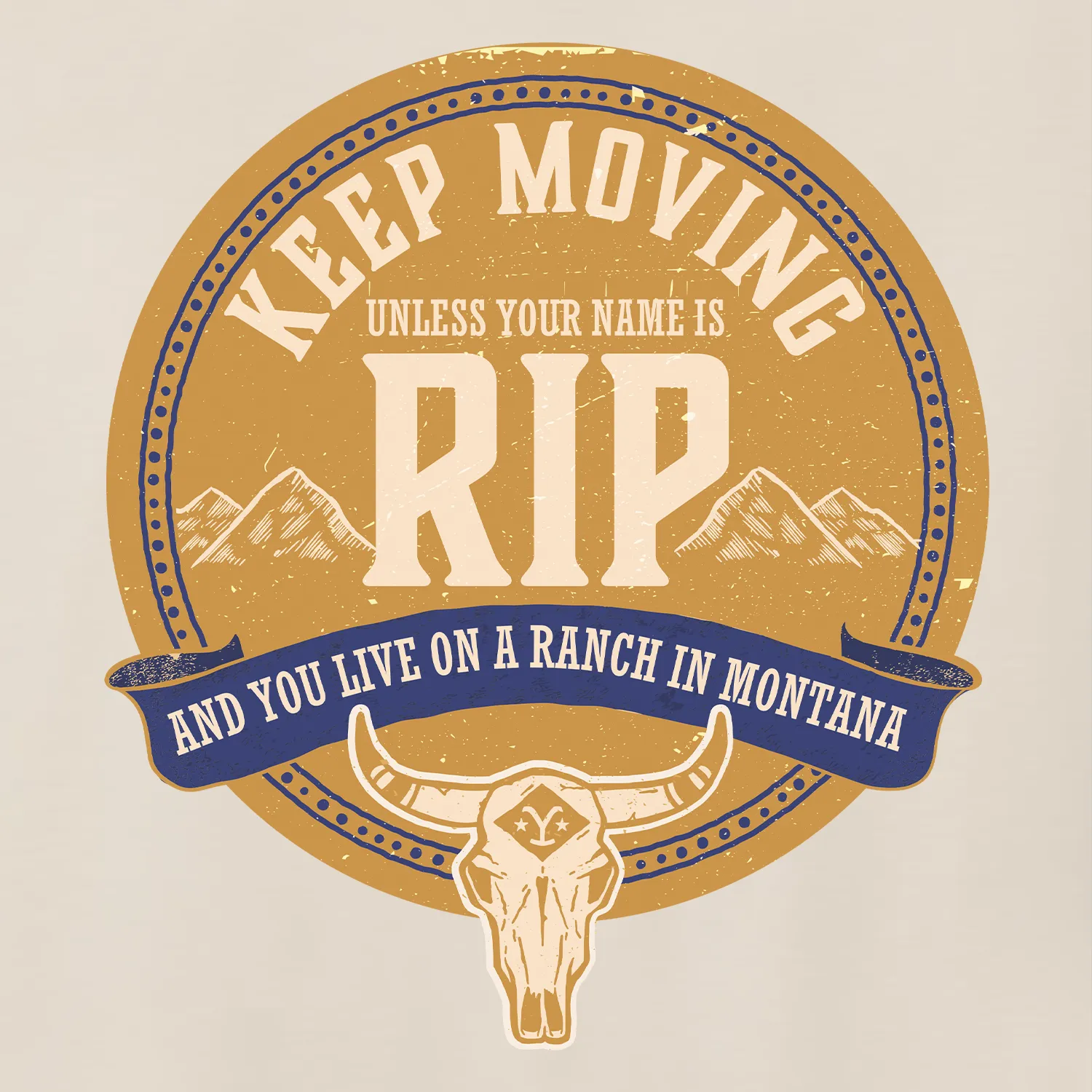 Yellowstone Keep Moving Unless You Are Rip Adult Short Sleeve T-Shirt sold by MTV product image thumbnail 2