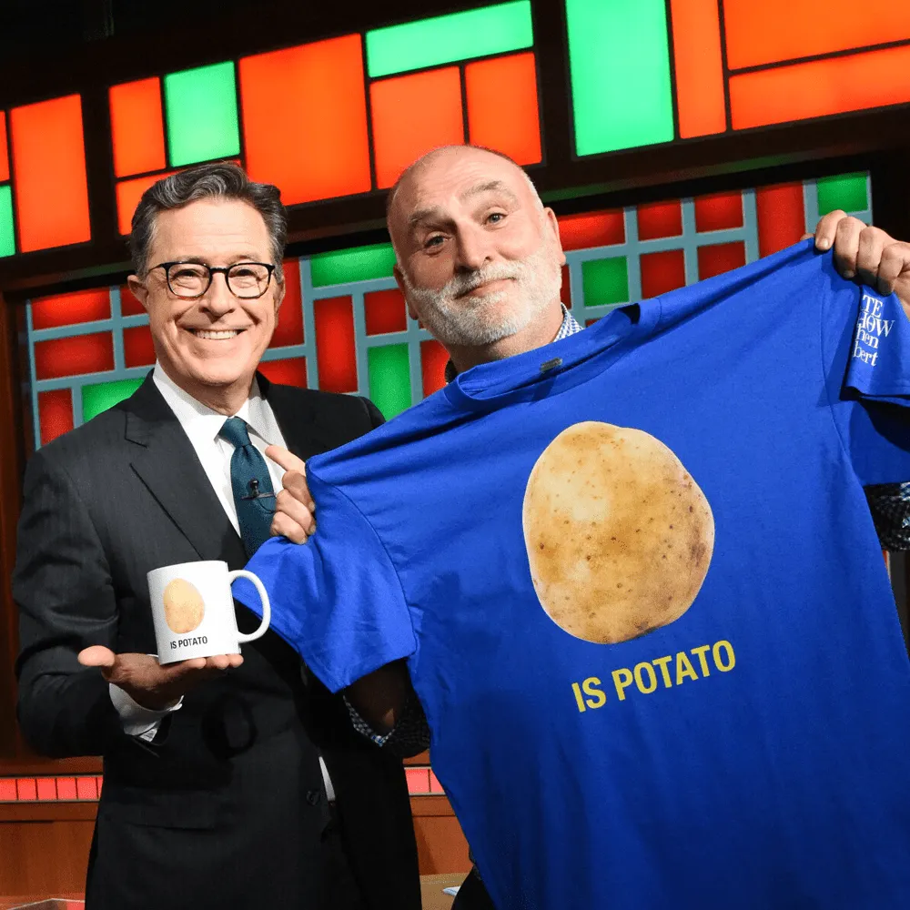The Late Show with Stephen Colbert Is Potato Charity Adult Short Sleeve T-Shirt sold by MTV product image thumbnail 3
