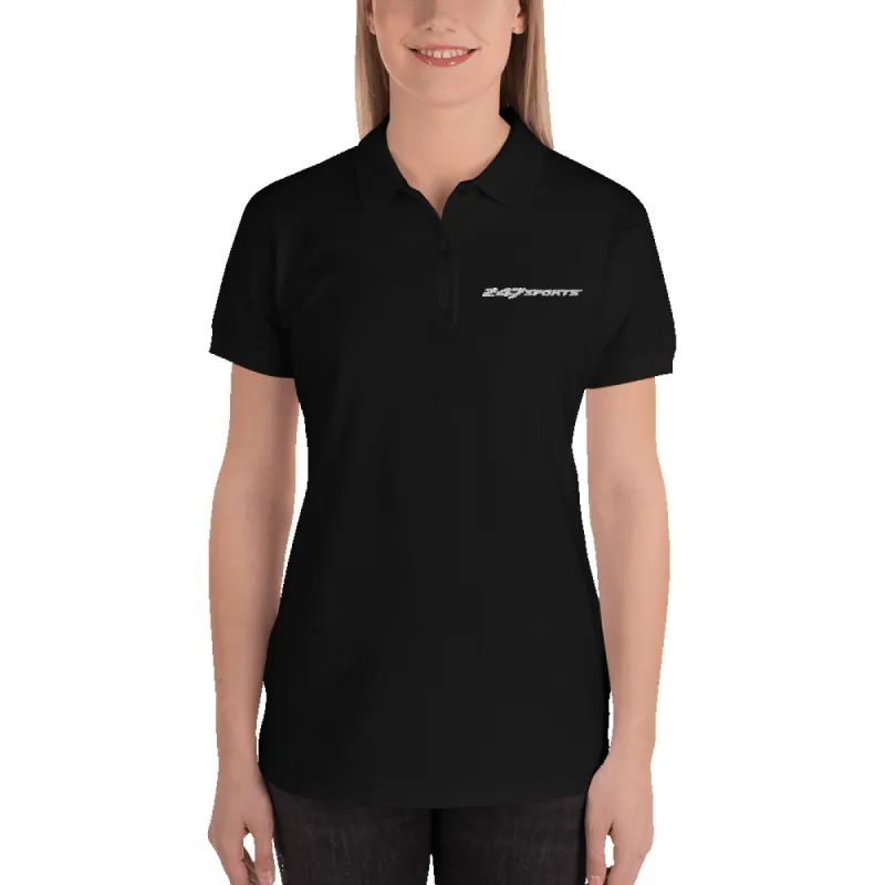 247 Sports White Logo Women's Polo Shirt sold by MTV