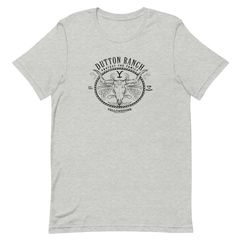 Yellowstone Dutton Ranch Protect the Family Neutral Adult T-Shirt sold by MTV