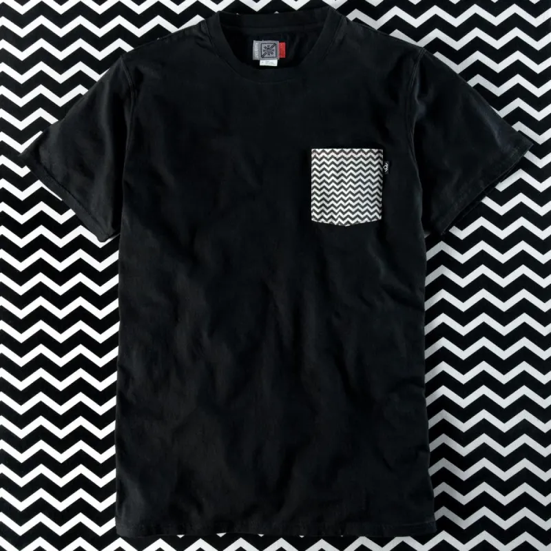 Twin Peaks Chevron Pocket Adult Short Sleeve T-Shirt sold by MTV