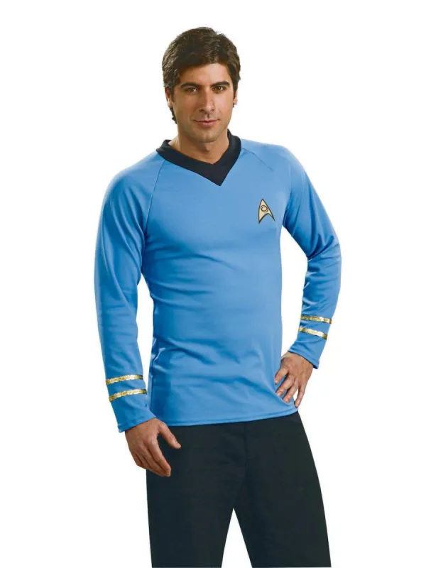 Star Trek Men's Deluxe Classic Blue Costume Shirt sold by MTV
