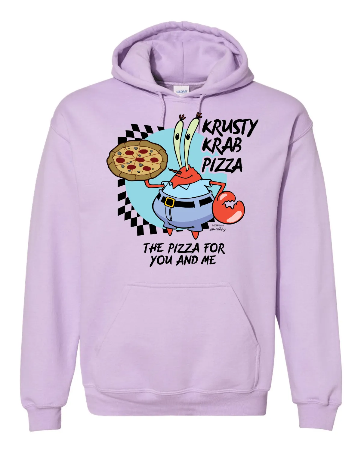 SpongeBob SquarePants The Krusty Krab Pizza Pastel Hooded Sweatshirt sold by MTV