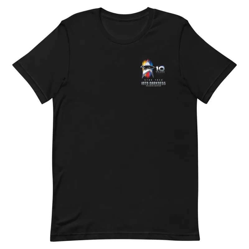 Star Trek XII: Into Darkness 10th Anniversary Left Chest Adult Short Sleeve T-Shirt sold by MTV