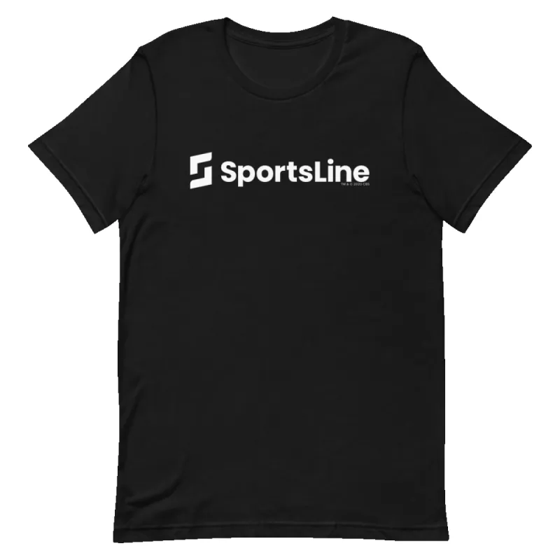 Sportsline Logo White Adult Short Sleeve T-Shirt sold by MTV