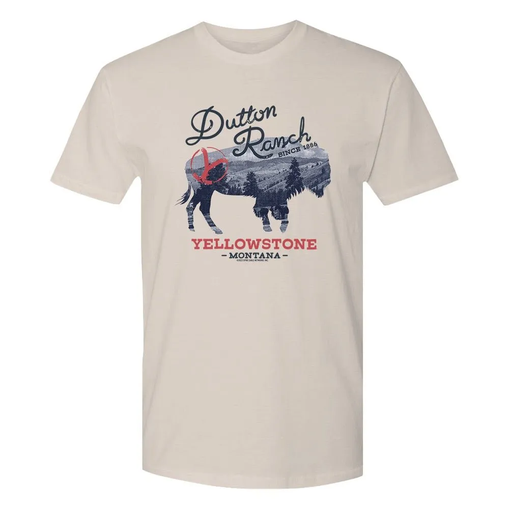 Yellowstone Dutton Ranch Montana Bison Adult Short Sleeve T-Shirt sold by MTV product image thumbnail 3