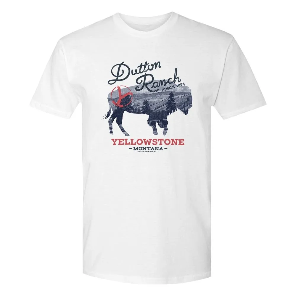 Yellowstone Dutton Ranch Montana Bison Adult Short Sleeve T-Shirt sold by MTV product image thumbnail 4