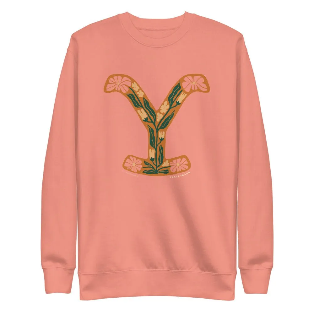 Yellowstone Floral Y Fleece Pullover sold by MTV