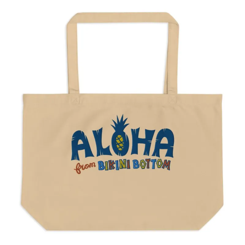SpongeBob SquarePants Aloha From Bikini Bottom Embroidered Large Tote sold by MTV