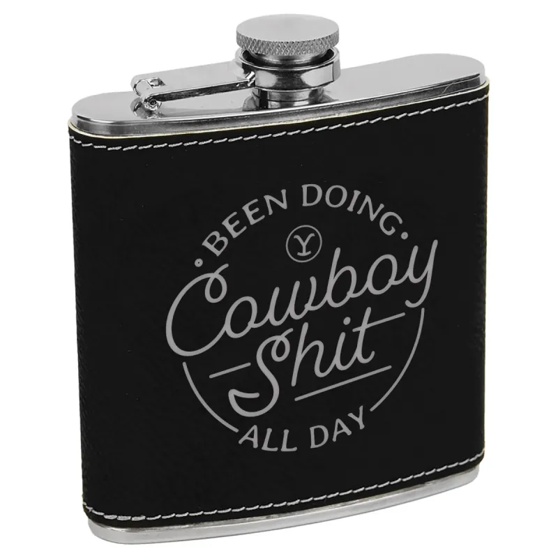Yellowstone Cowboy Leather Flask sold by MTV