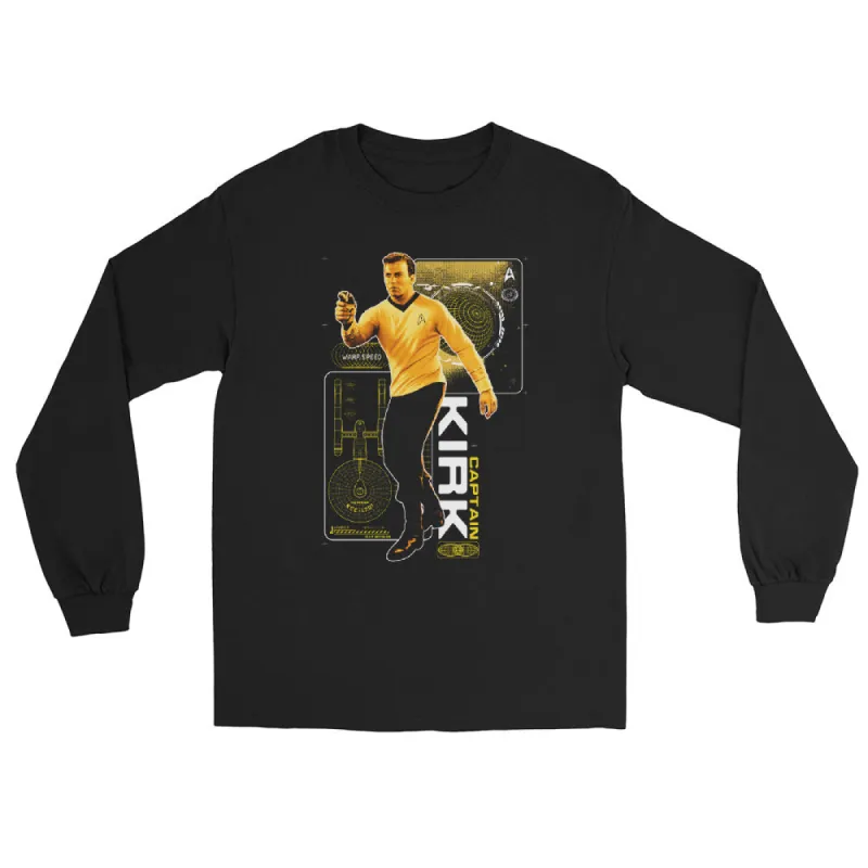 Star Trek: The Original Series Captain Kirk Long Sleeve T-Shirt sold by MTV