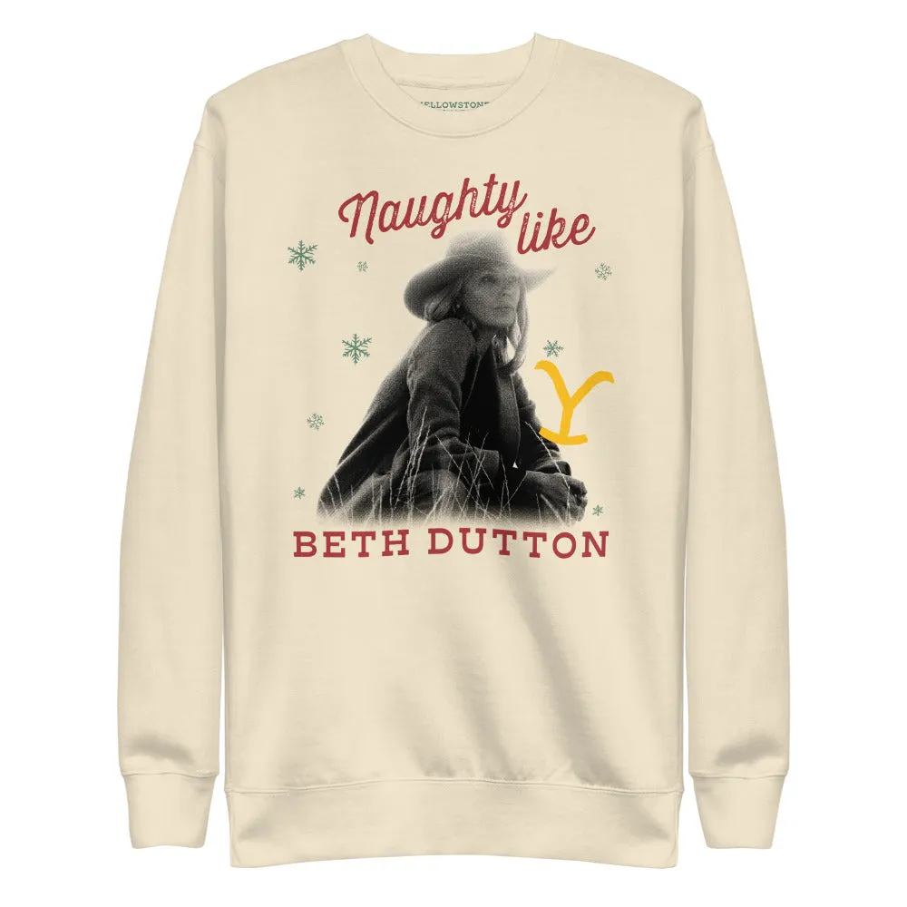 Yellowstone Naughty Like Beth Dutton Unisex Sweatshirt sold by MTV
