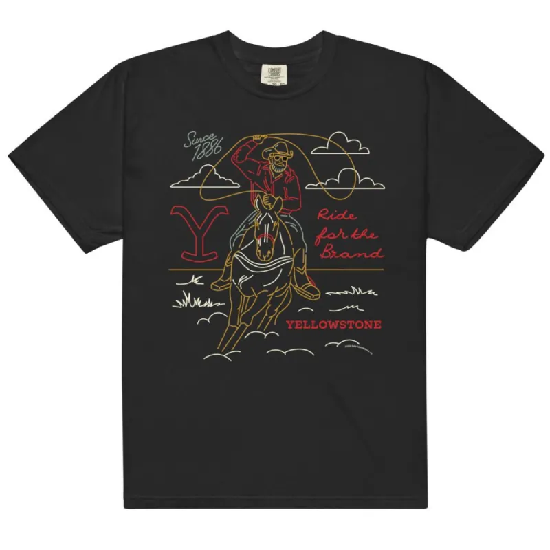 Yellowstone Ride For The Brand Outline T-Shirt sold by MTV