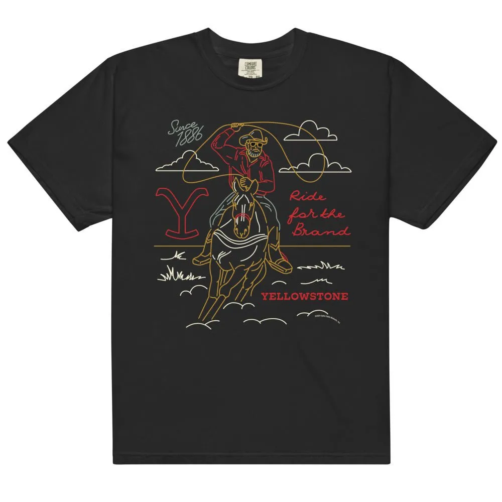 Yellowstone Ride For The Brand Outline T-Shirt sold by MTV