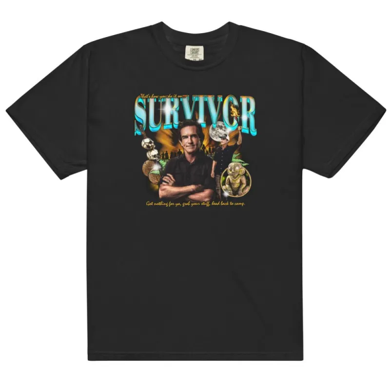 Survivor Jeff Probst Heartthrob Oversized Comfort Colors T-Shirt sold by MTV