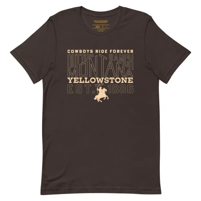 Yellowstone Cowboys Ride Forever Unisex T-Shirt sold by MTV