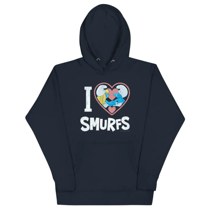 The Smurfs I Love Smurfs Unisex Hoodie sold by MTV