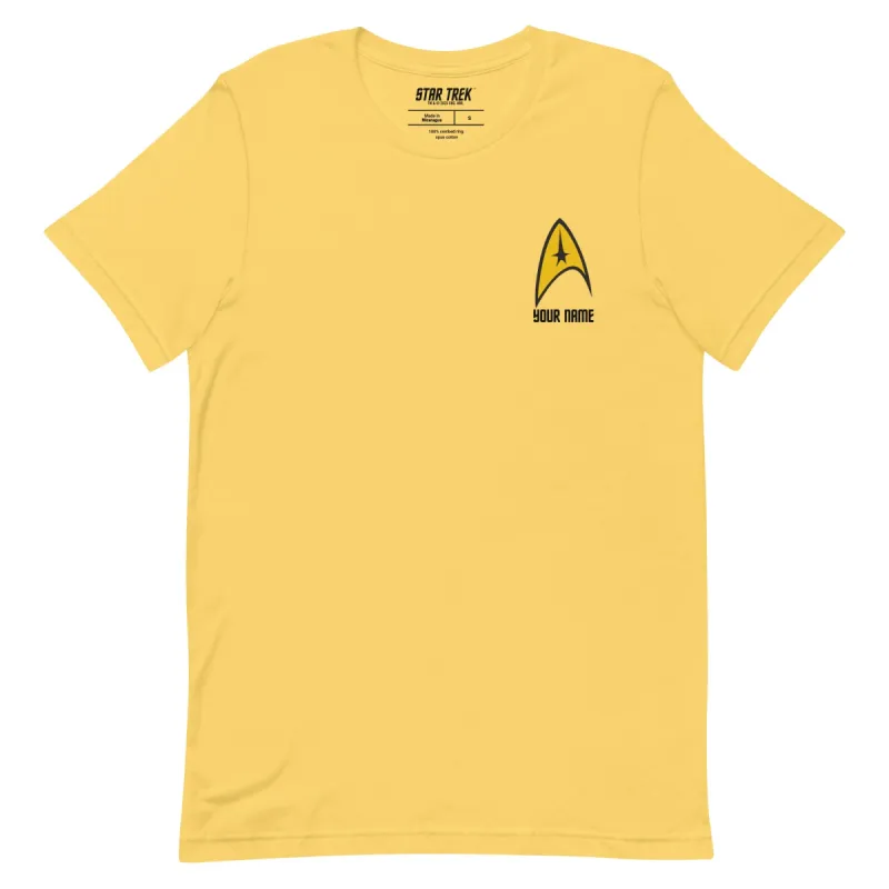Star Trek: The Original Series Personalized Command Badge Unisex T-Shirt sold by MTV