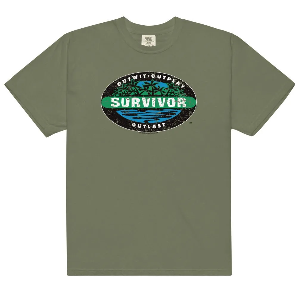 Survivor Season 1 Vintage Logo Comfort Colors Unisex T-Shirt sold by MTV product image thumbnail 3