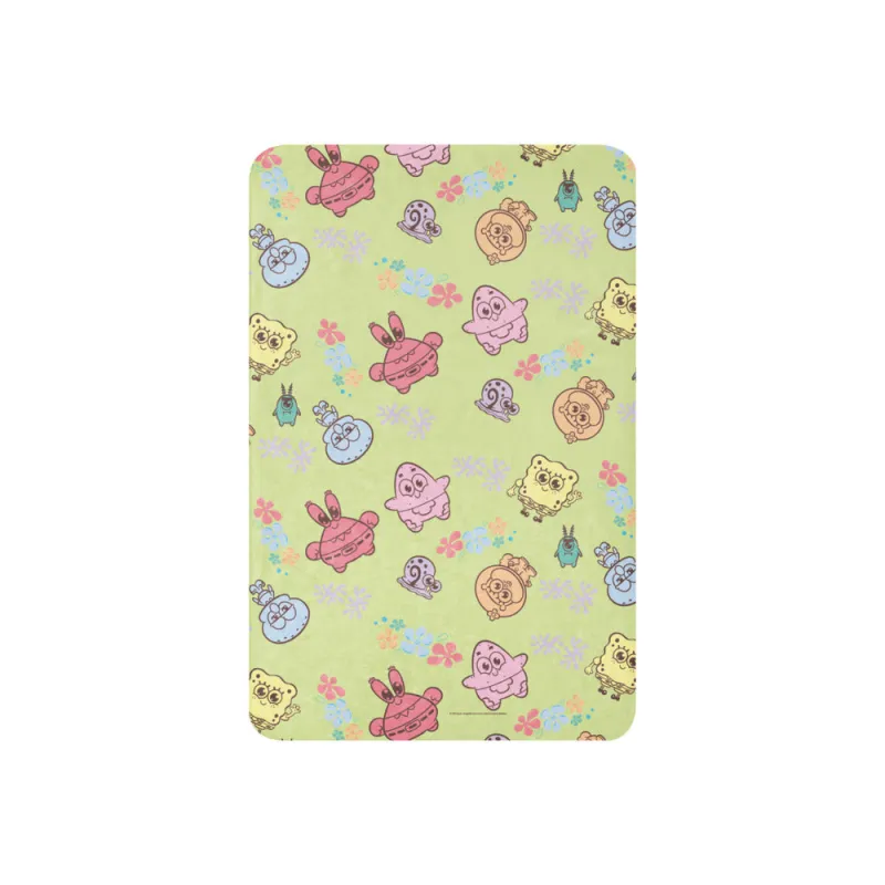 SpongeBob SquarePants AdoraBob Gang Sherpa Blanket sold by MTV