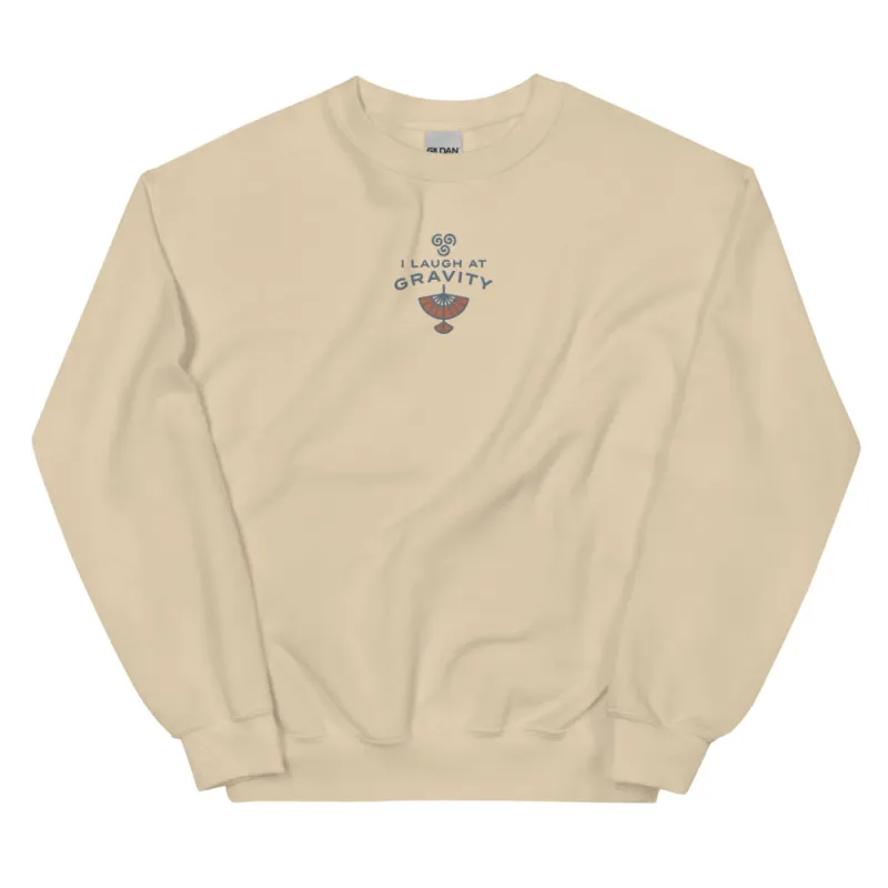 Avatar: The Last Airbender I Laugh at Gravity Embroidered Crewneck Sweatshirt sold by MTV