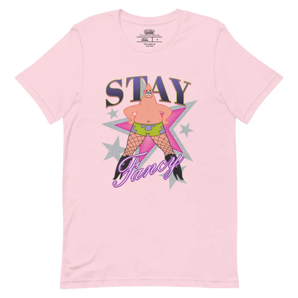SpongeBob SquarePants Patrick Fishnets Stay Fancy Unisex T-Shirt sold by MTV