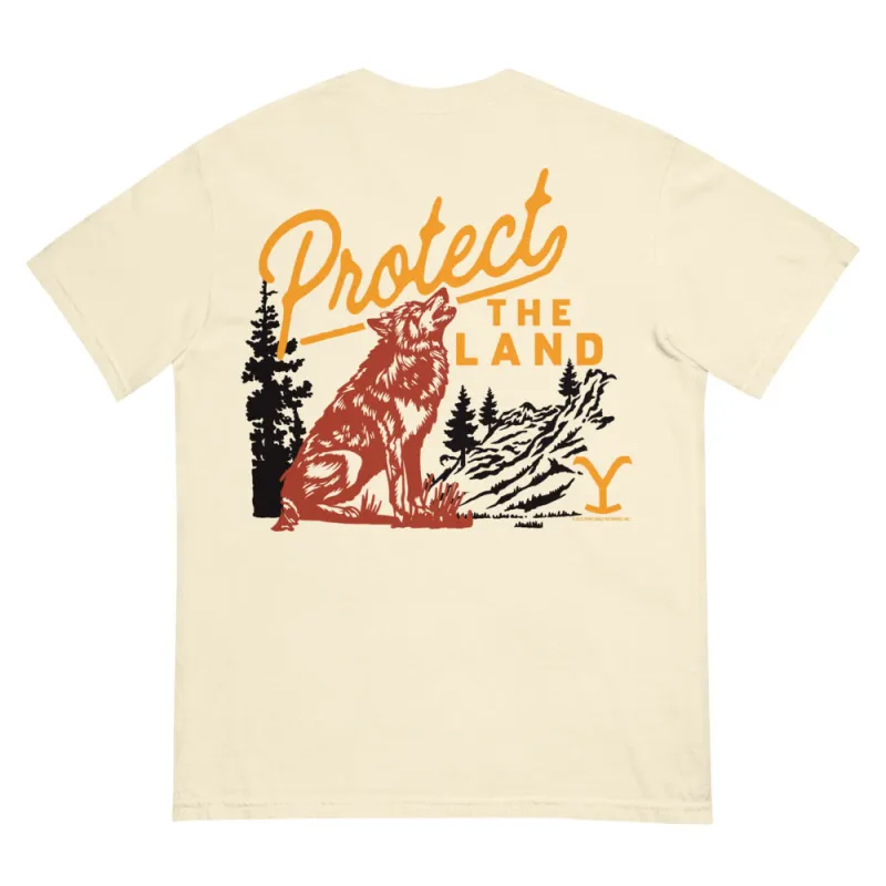 Yellowstone Protect the Land Wolf Comfort Colors T-Shirt sold by MTV