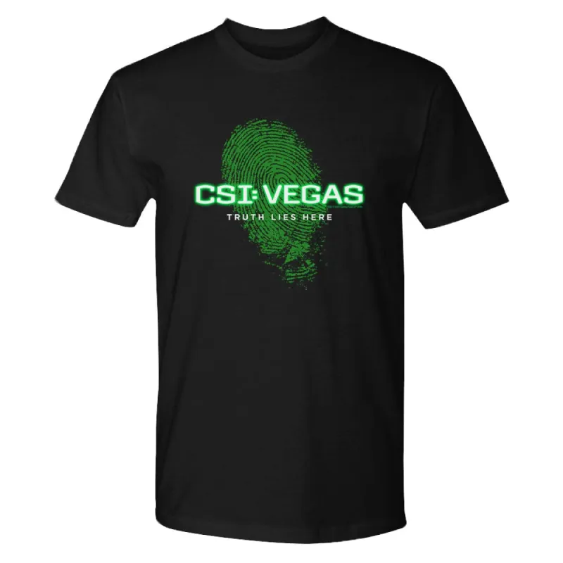 CSI: Vegas Truth Lies Here  Adult Short Sleeve T-Shirt sold by MTV