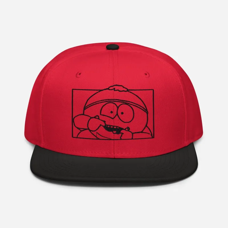 South Park Cartman Fun Face Embroidered Snapback Hat sold by MTV