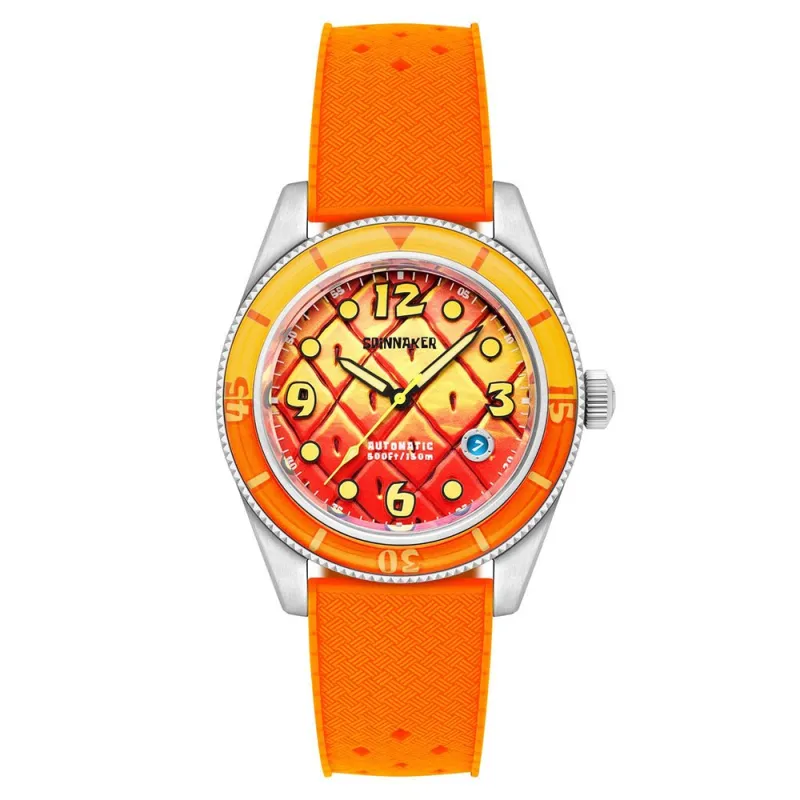 Spinnaker Fleuss Automatic SpongeBob SquarePants Conch Street Limited Edition Orange Watch sold by MTV