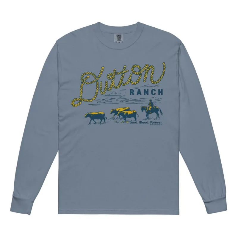Yellowstone Dutton Ranch Rope Comfort Colors Unisex Long Sleeve Shirt sold by MTV